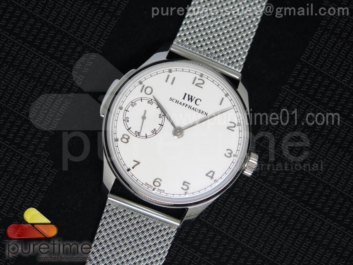 YL공장 IWC 포르투기저 524204 화이트다이얼  / 브슬 Portuguese SS IW524204 YLF White Dial on SS Mesh Bracelet A95290