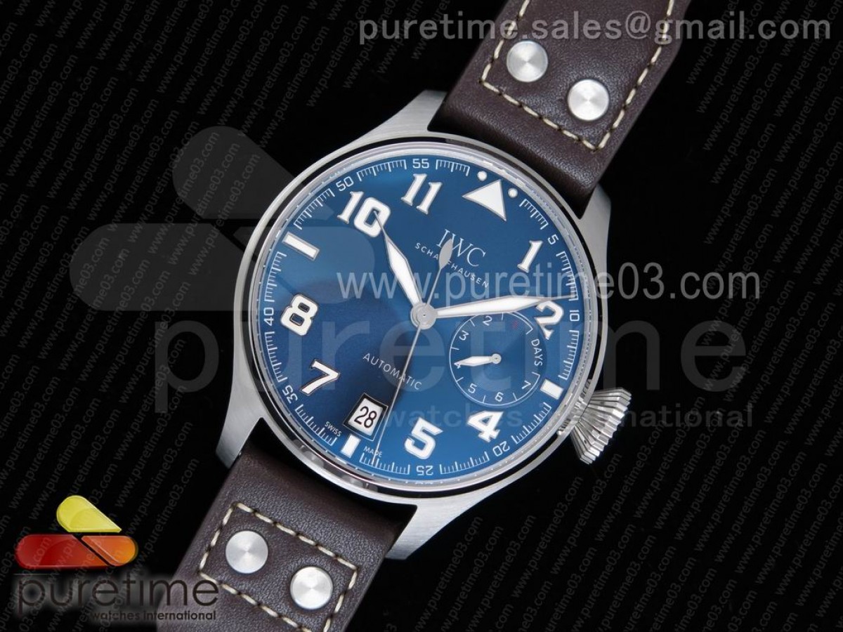 YL공장 IWC 빅파일럿 5009 블루다이얼 / 가죽 Big Pilot Real PR IW5009 SS YLF Blue Dial on Brown Leather Strap A51111