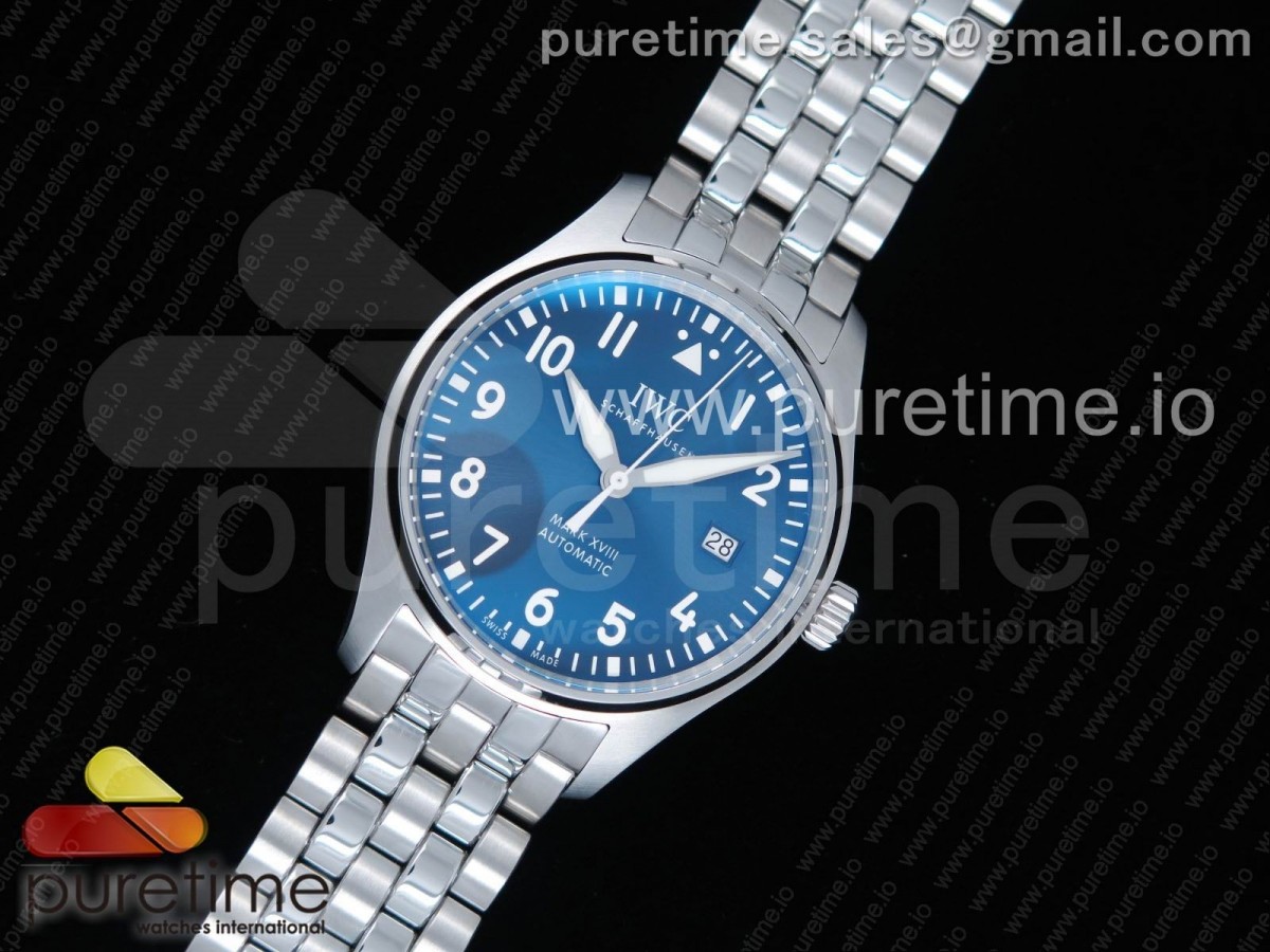 MK공장 V2 IWC 마크18 327016 어린왕자 블루다이얼 / 브슬 Mark XVIII IW327016 Le Petit Prince MKS 1:1 Best Edition Blue Dial on SS Bracelet MIYOTA 9015 V2