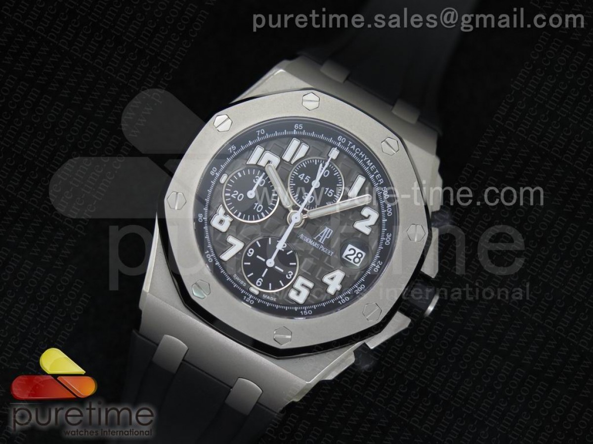 JF공장 오데마피게 로얄오크 오프쇼어 크로노페션  / 가죽 Royal Oak Offshore Chronopassion JF Best Edition on Black Rubber Strap A7750