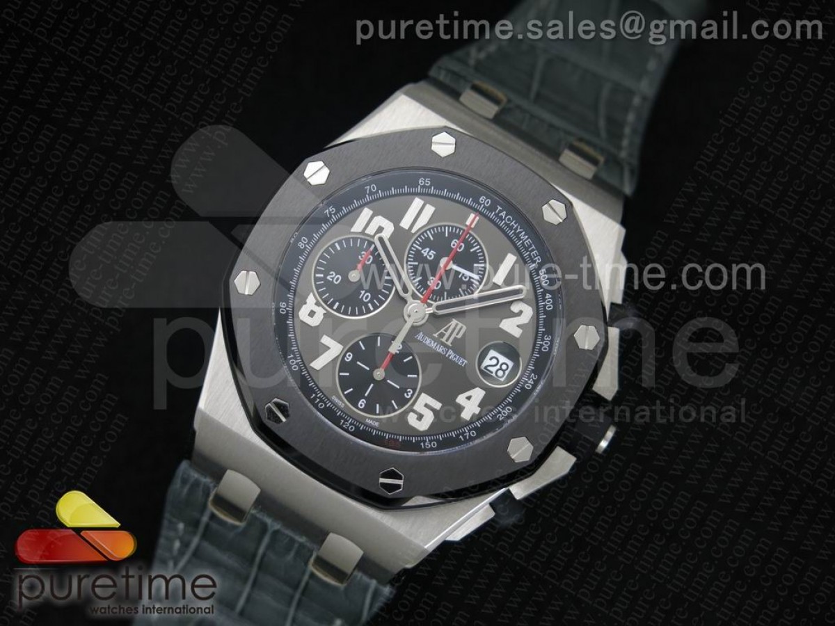 오데마피게 로얄오크 도하리미티드에디션 / 가죽 Royal Oak Offshore Doha Limited Edition on Gray Leather Strap A3126