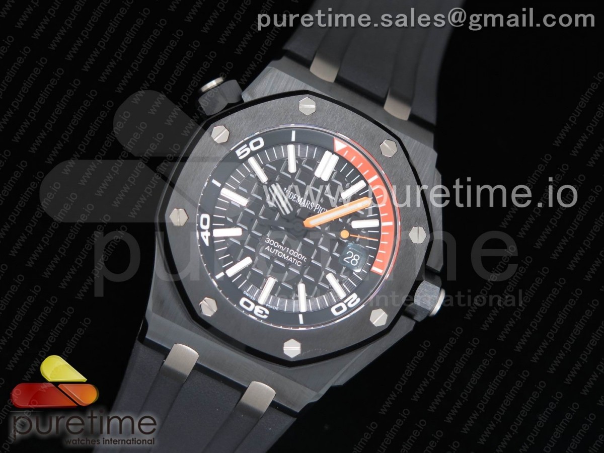 JF공장 오데마피게 로얄오크 오프쇼어 다이버 Royal Oak Offshore Diver Real Ceramic JF Best Edition on Rubber Strap A3120 V6
