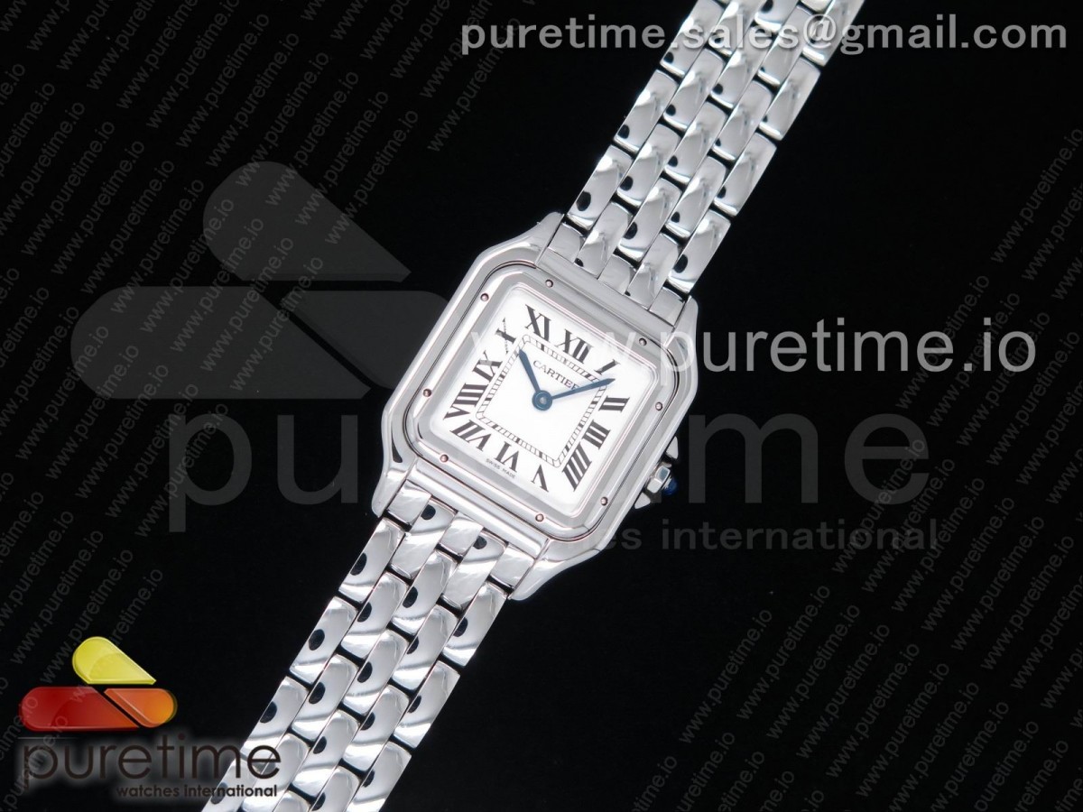 K11공장 까르띠에 팬더 27MM Panthère Secrete Ladies 27mm SS K11 1:1 Best Edition White Dial on SS Bracelet Ronda Quartz