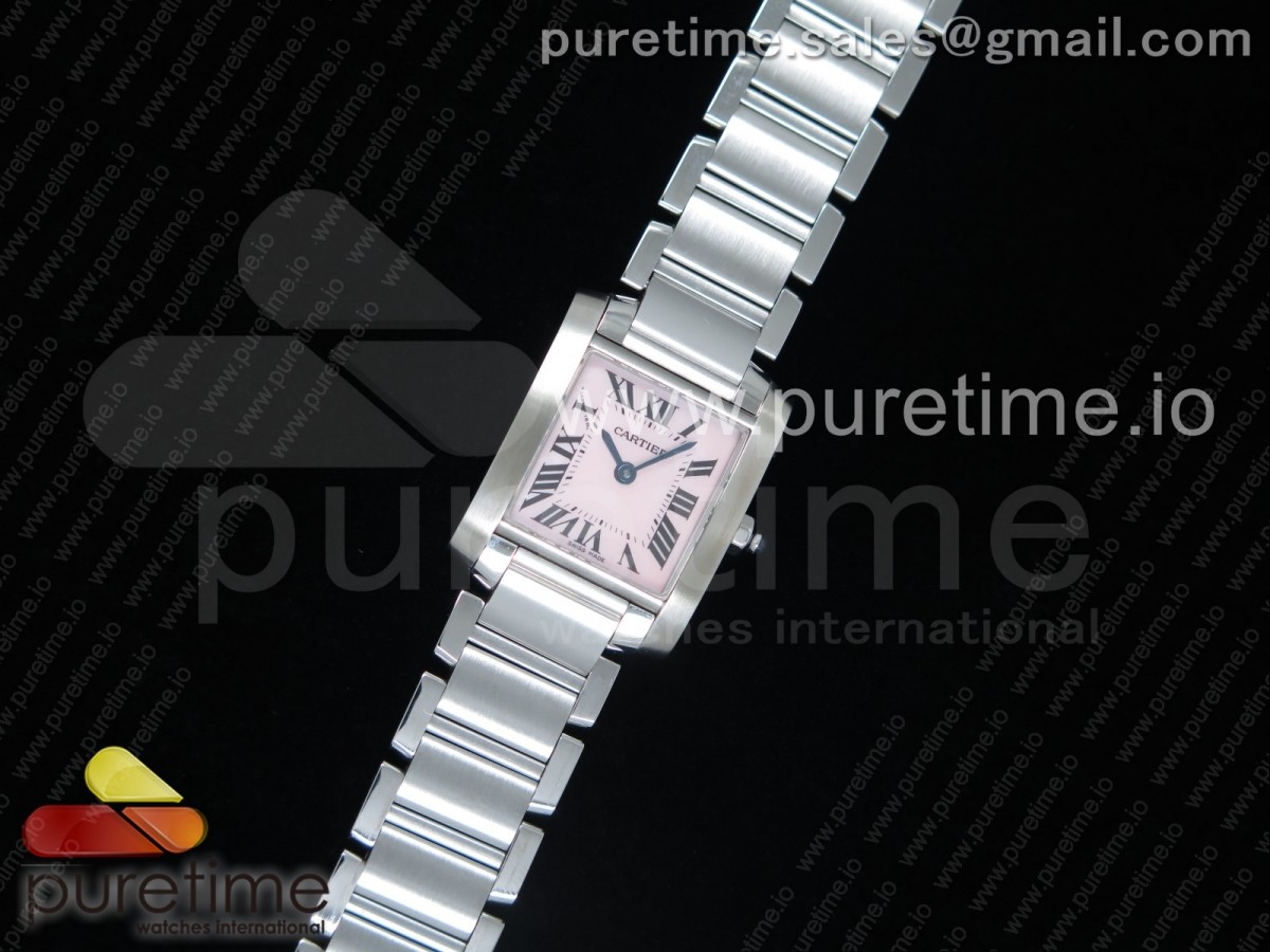 K11공장 까르띠에 탱크프랑세즈 레이디 쿼츠 Tank Francaise Ladies 20.3mm SS K11F Best Edition Pink Dial on SS Bracelet Ronda Quartz