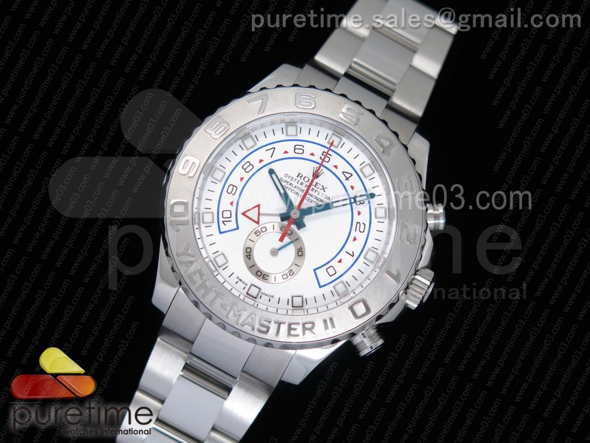 JF공장 요트마스터2 116689 화이트 다이얼 브레이슬릿 YachtMaster II 116689 SS JF 1:1 Best Edition White Dial on SS Bracelet A7750