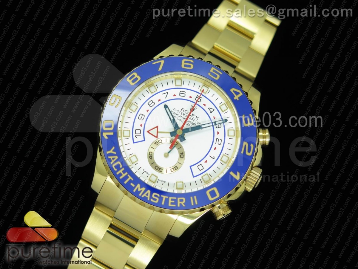 JF공장 롤렉스 요트마스터2 116688 블루세라믹 18K 도금 옐로우골드 브레이슬릿 YachtMaster II 116688 YG Blue Ceramic JF 1:1 Best Edition on YG Bracelet A7750