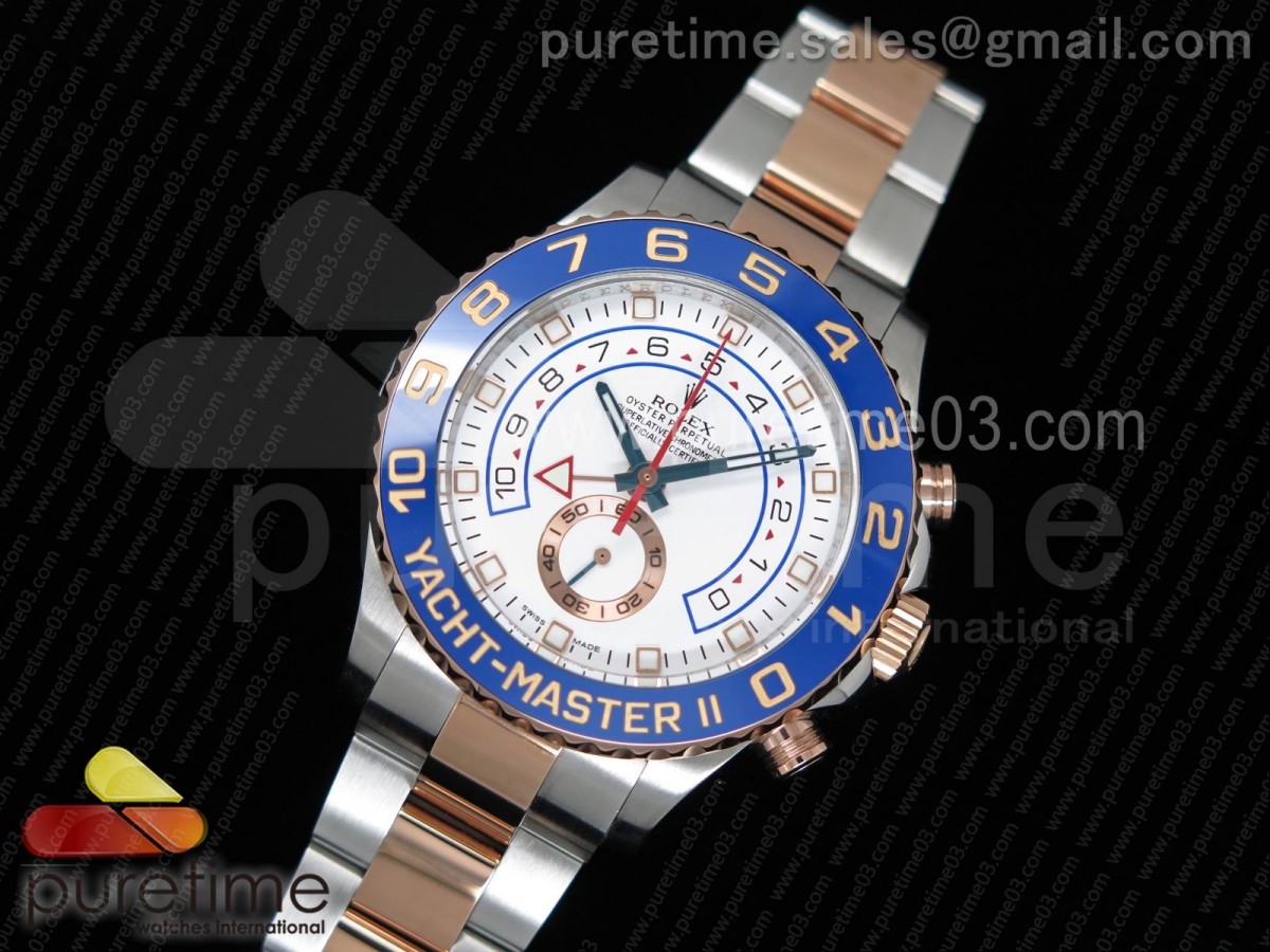 JF공장 롤렉스 요트마스터2 116681 블루 세라믹 로즈골드 브레이슬릿 YachtMaster II 116681 SS/RG Blue Ceramic JF 1:1 Best Edition on SS/RG Bracelet A7750