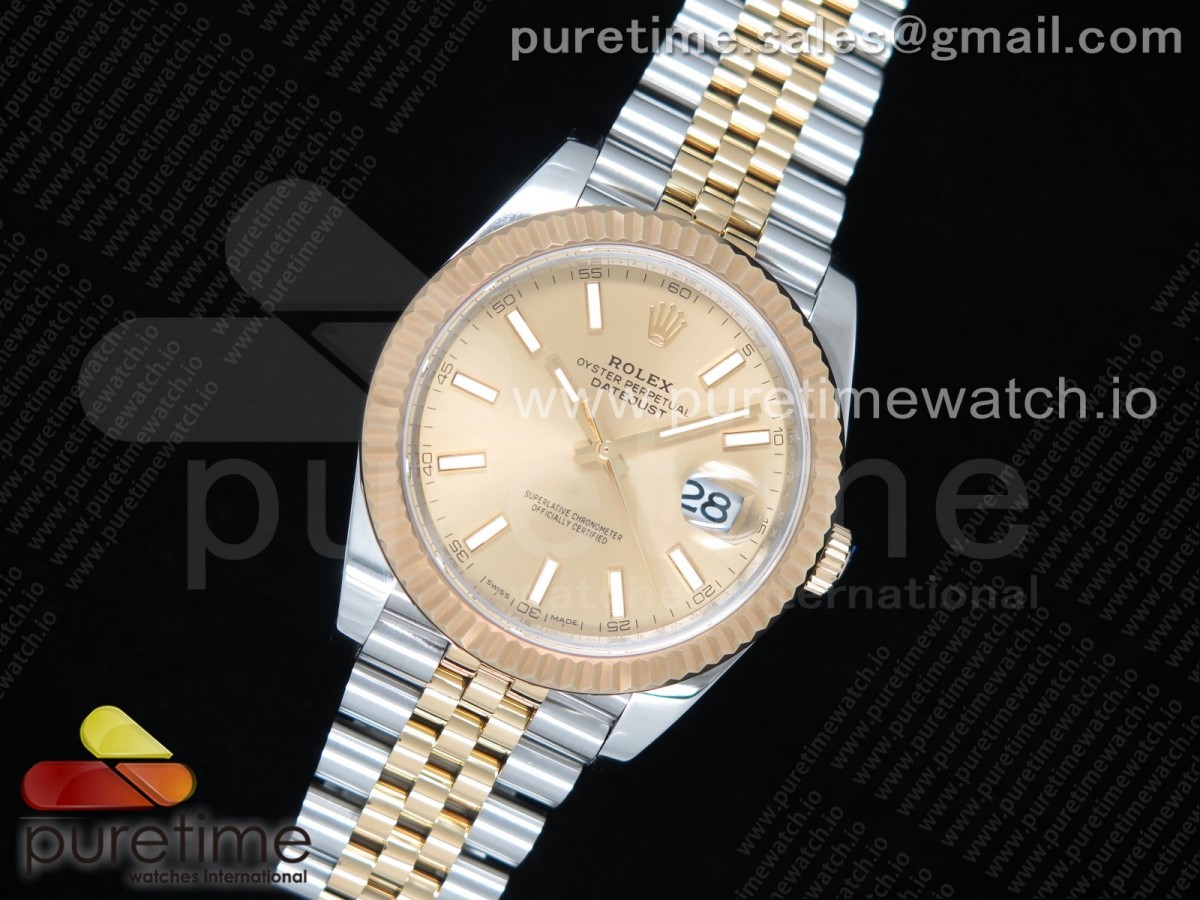 AR공장 롤렉스 데이저스트 41MM 옐로우골드 콤비 쥬빌레 브슬 / DateJust 41 126333 SSYG ARF 11 Best Edition 904L Steel YG Lumed Dial on Jubilee Bracelet A2824