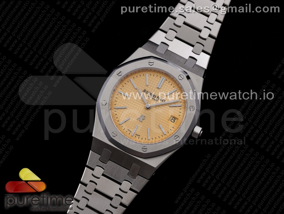 KZ공장 오데마피게 로얄오크 15202 옐로우다이얼 브슬 / Royal Oak 39mm 15202 SS KZF 11 Best Edition Yellow Textured Dial on SS Bracelet A2121