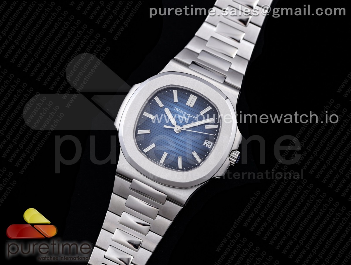 GR공장 V2 파텍필립 노틸러스 5711 블루다이얼 브슬 / Nautilus 5711 SS GRF 1:1 Best Edition Blue Textured Dial on SS Bracelet 324CS