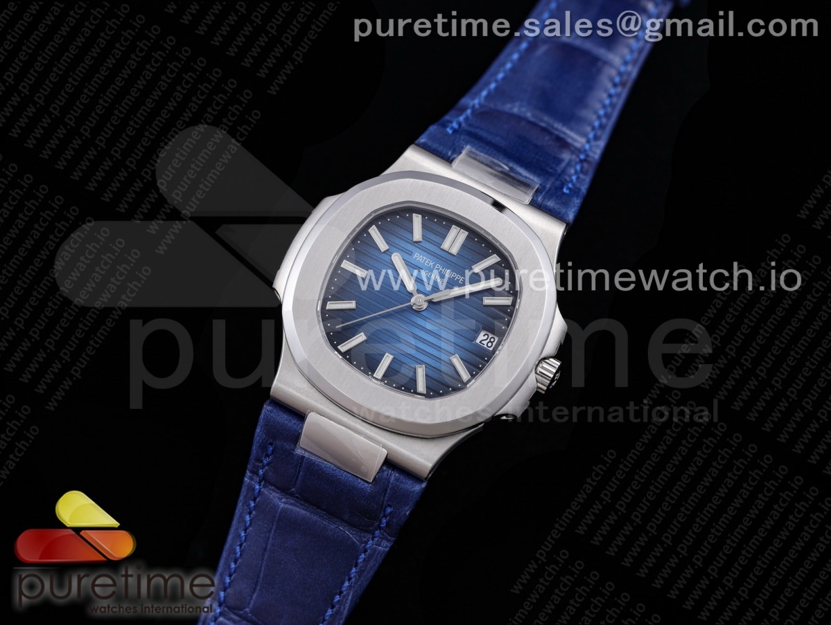 GR공장 파텍필립 노틸러스 5711 블루다이얼 블루가죽 / Nautilus 5711 SS GRF 11 Best Edition Blue Textured Dial on Blue Leather Strap 324CS