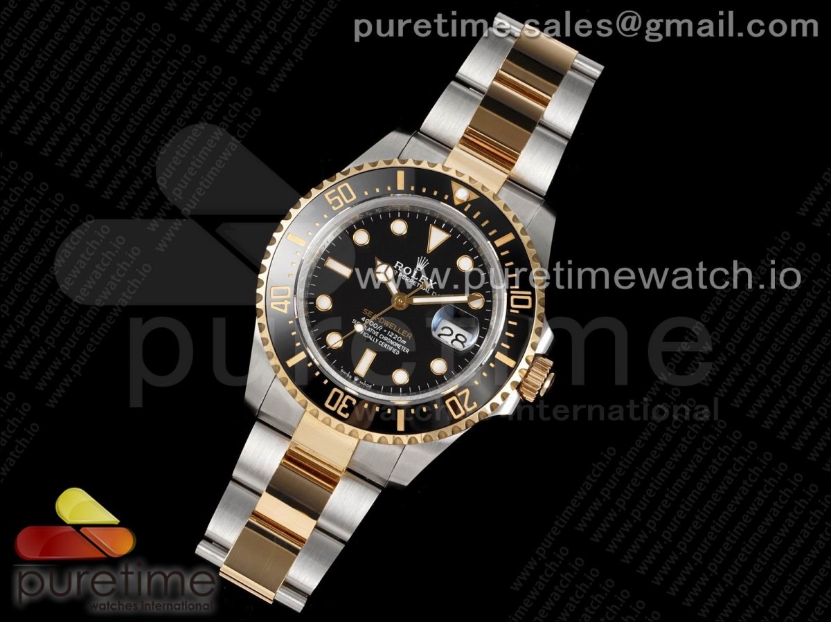 GM공장 V4 롤렉스 씨드웰러 옐로우골드콤비 블랙다이얼 브슬 포금 3235 / Sea-Dweller Two Tone SSYG Wrapped Gold 126603 GMF Best Edition Black Dial on SSYG Bracelet SA3235 V4