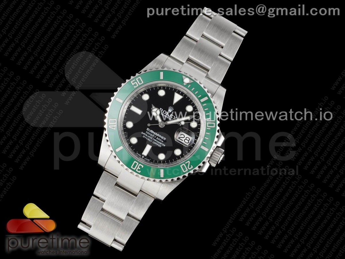 눕공장 롤렉스 서브마리너 신형 그린 41MM 904L 2824 무브먼트 / Submariner 126610 LV 'Cermit' Green Ceramic Noob 11 Best Edition 904L SS Case and Bracelet A2824