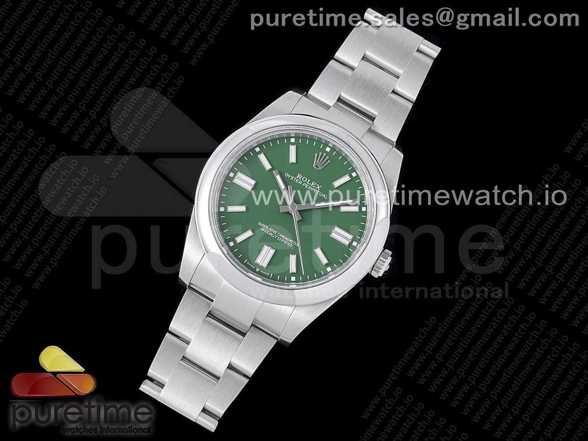 GM공장 롤렉스 오이스터 퍼페츄얼 124300 그린다이얼 브슬 / Oyster Perpetual 41mm 124300 GMF 11 Best Edition 904L Steel Green Dial on SS Bracelet SA3230