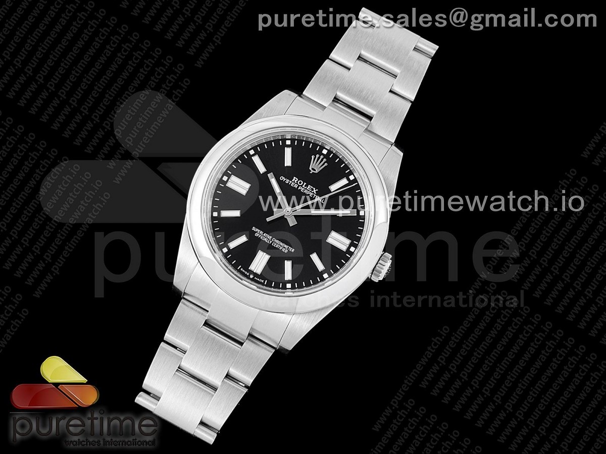 GM공장 롤렉스 오이스터 퍼페츄얼 124300 블랙다이얼 브슬 / Oyster Perpetual 41mm 124300 GMF 11 Best Edition 904L Steel Black Dial on SS Bracelet SA3230