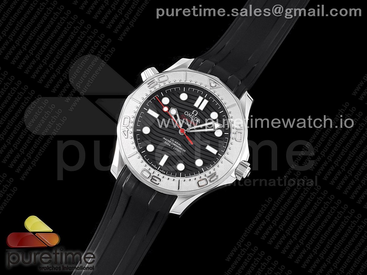 VS공장 오메가 씨마스터 다이버 300 Nekton 러버 / Seamaster Diver 300M Nekton VSF 11 Best Edition Black Dial on Black Rubber Strap A8806
