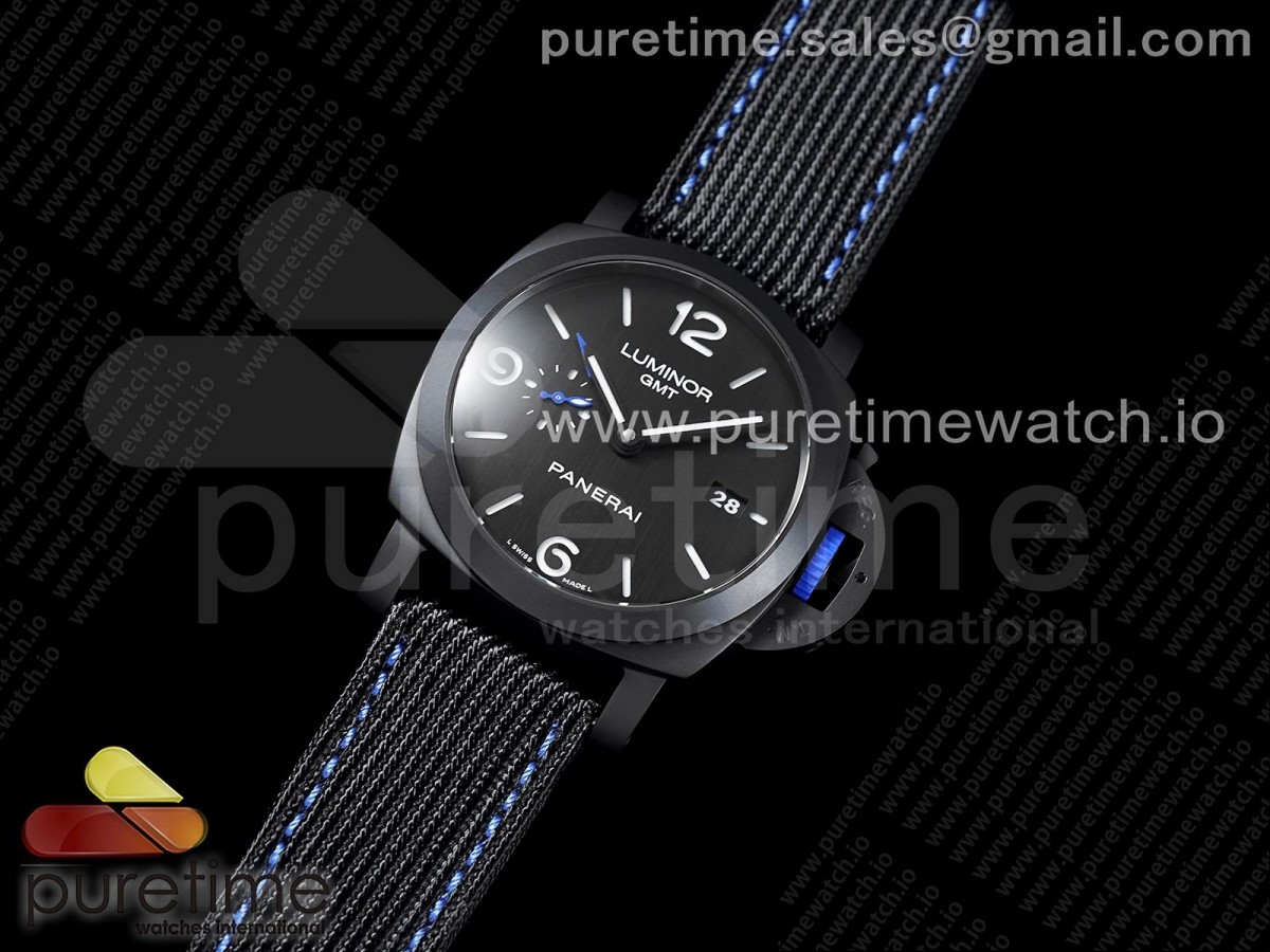 VS공장 파네라이 PMA1176 세라믹 블루 / PAM1176 Ceramic Bucherer BLUE VSF 11 Black Dial On Blue Textile Strap P.9011 Super Clone