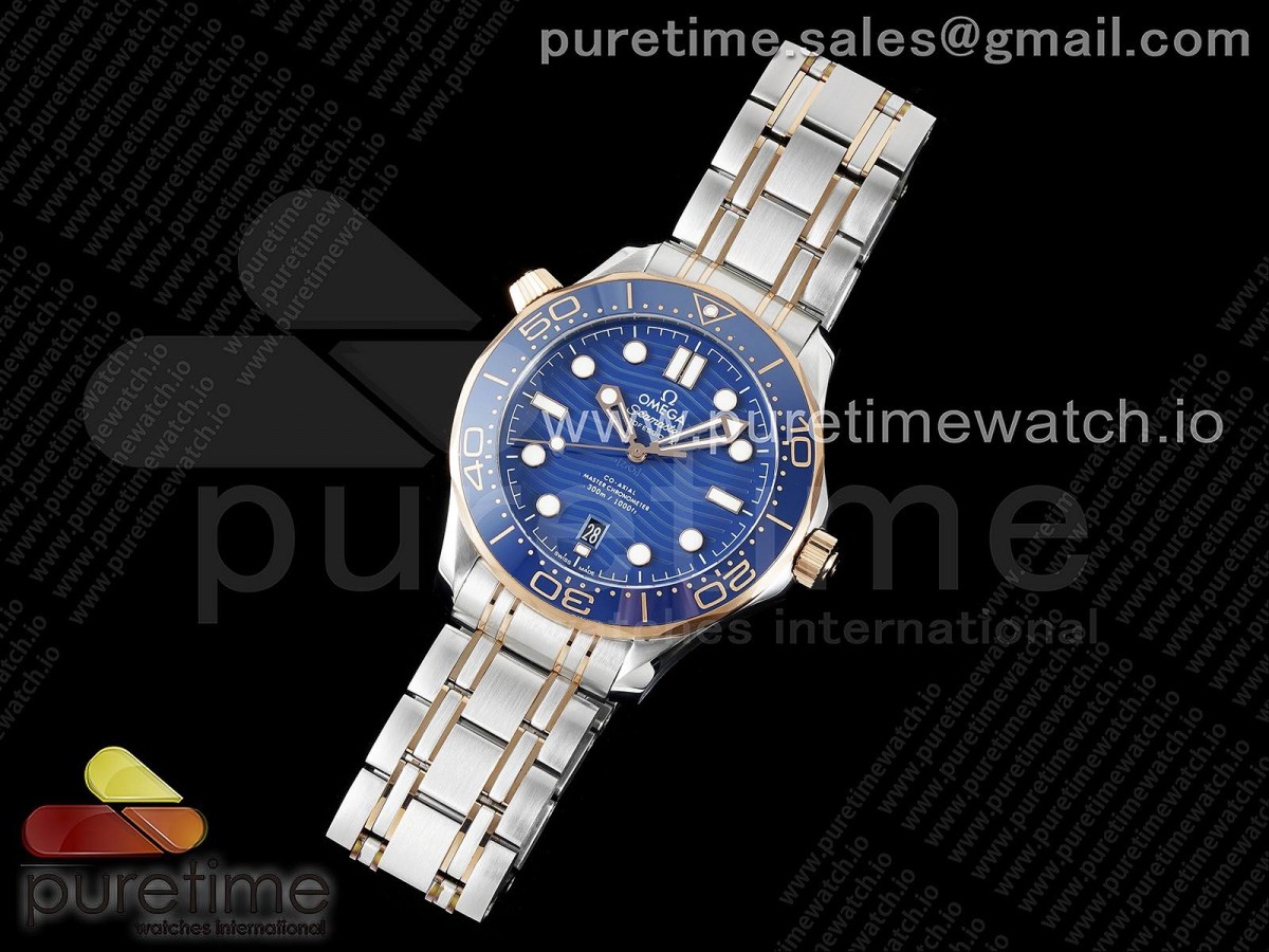 OR공장 오메가 씨마스터 다이버 300 블루콤비 브슬 /  Seamaster Diver 300M SSRG ORF 11 Best Edition Blue Ceramic Blue Dial on SS Bracelet A8800