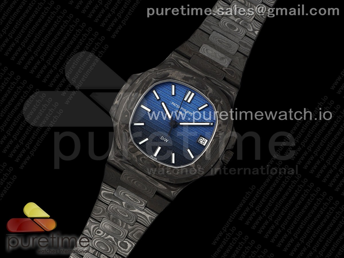 DIW공장 파텍필립 노틸러스 5711 카본 블루 다이얼  Nautilus 5711 DIW Carbon DIWF 11 Best Edition BlackBlue Textured Dial on Carbon Bracelet 324CS