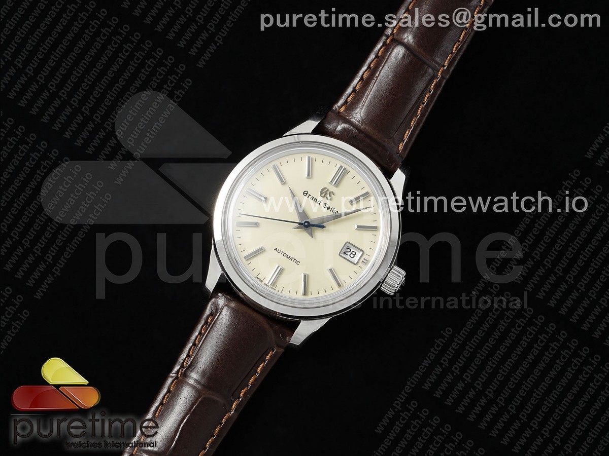 GS공장 그랜드세이코 엘레강스 Grand Seiko Elegance Automatic SS GSF 11 Best Edition Cream Dial on Brown Leather Strap NH34