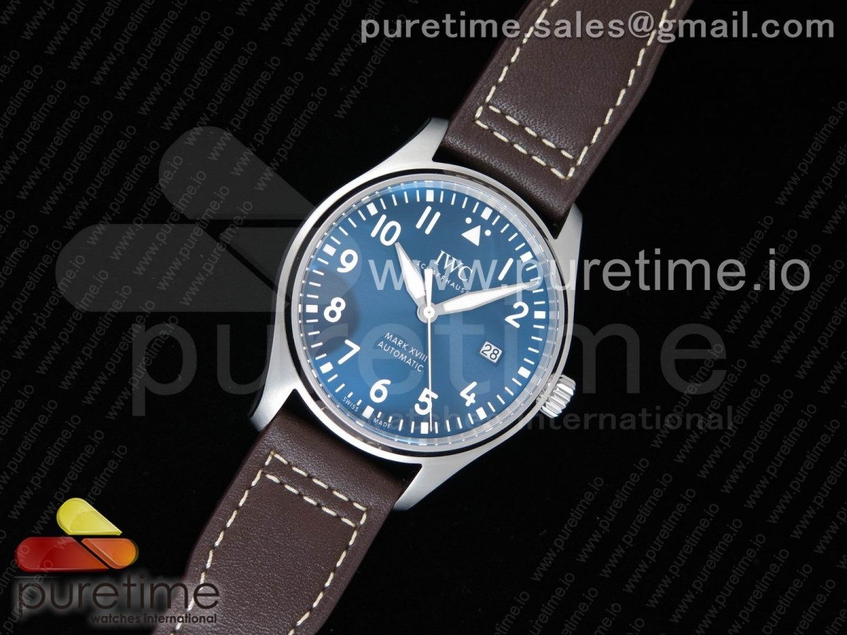 MK공장 IWC 마크18 327010 어린왕자 블루다이얼 / 가죽 Mark XVIII IW327010 Le Petit Prince MKS 1:1 Best Edition Blue Dial on Brown Leather Strap MIYOTA 9015 V2