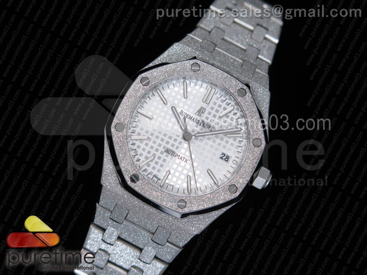 JH공장 오데마피게 로얄오크 37MM 15454 실버다이얼 / 브슬  Royal Oak Frosted Gold 37mm 15454 SS JHF Best Edition Silver Dial on SS Bracelet A3120