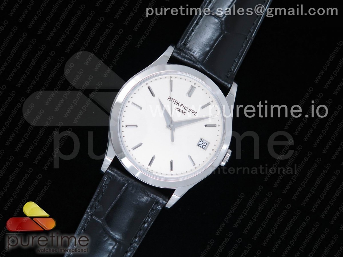 ZF공장 파텍필랍 칼라트라바 Calatrava 5296G SS ZF 1:1 Best Edition Ivory Dial on Black Leather Strap 324CS (Free box)