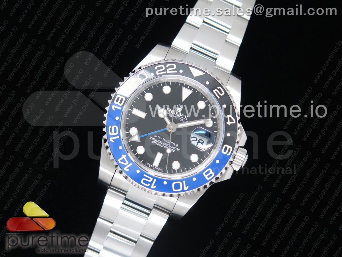 EW공장 롤렉스 GMT마스터2 오이스터 GMT-Master II 116710 BLNR Black/Blue Ceramic 1:1 EWF Best Edition on SS Bracelet A2836