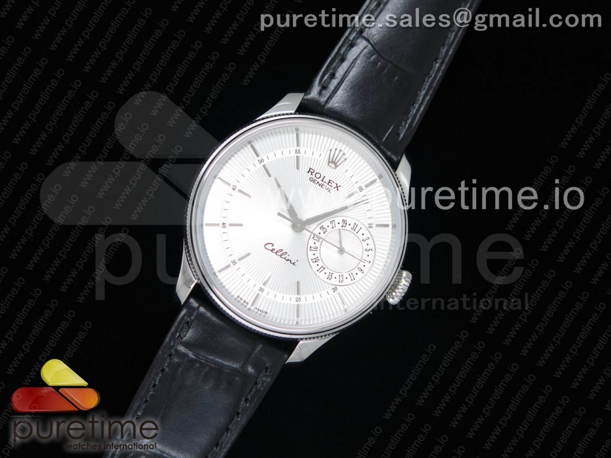 MK공장 롤렉스 셀리니 데이트 Cellini Date 50519 SS MKF Best Edition White Dial on Black Leather Strap A3165