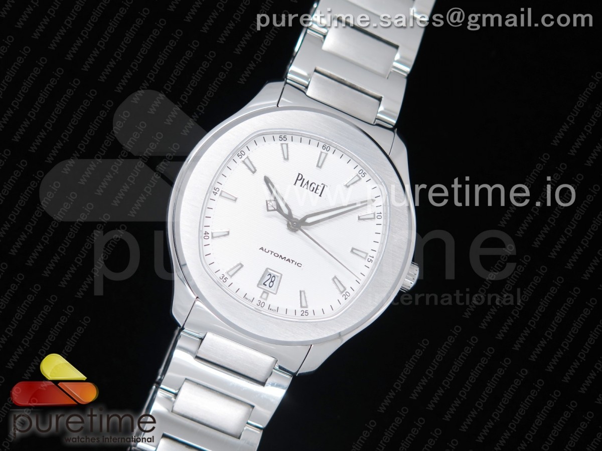 MK공장 피아제 폴로 42MM Piaget Polo S 42mm SS MKF 1:1 Best Edition White Textured Dial on SS Bracelet A1110P
