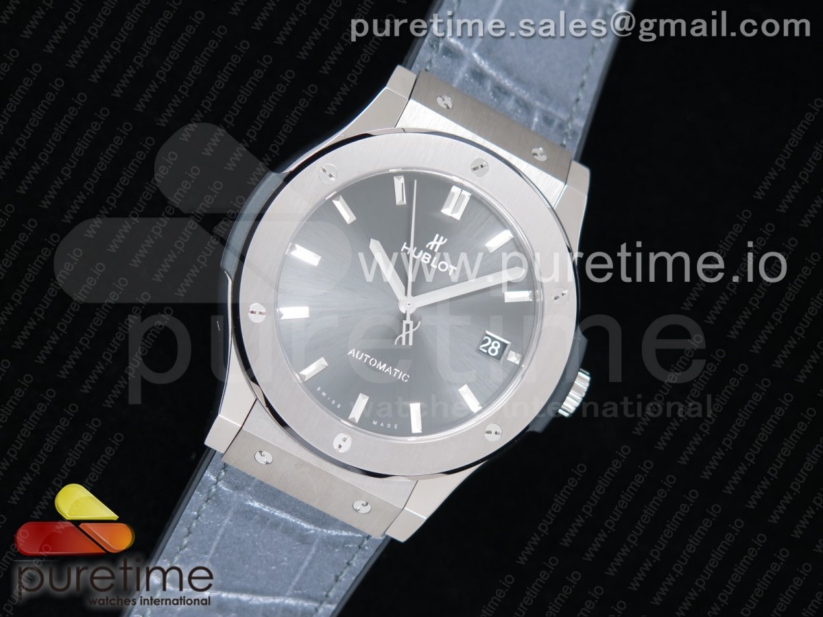 WW공장 위블로 클래식퓨전 45MM 티타늄 그레이다이얼 거미스트랩 Classic Fusion 45mm Titanium WWF 11 Best Edition Gray Dial on Gray Gummy Strap A2892