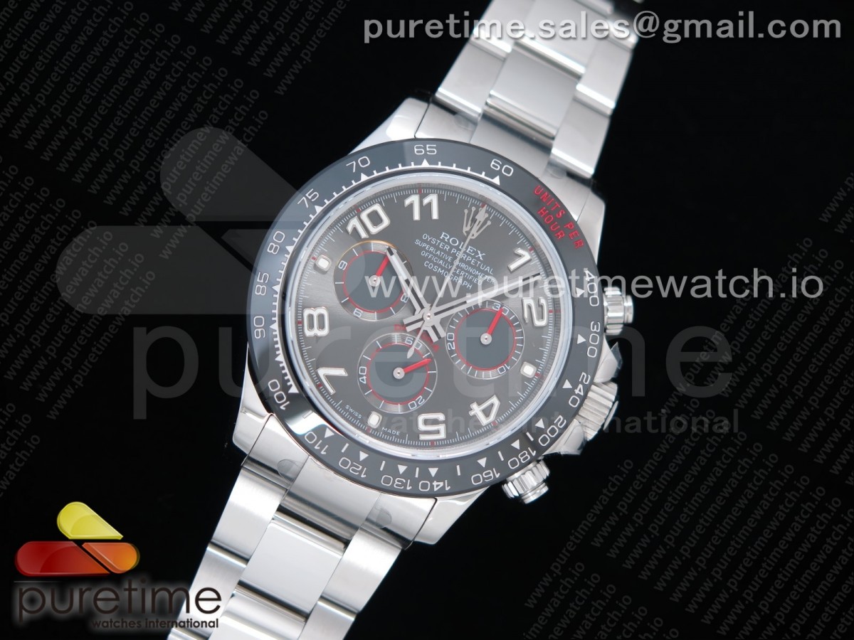 JH공장 롤렉스 데이토나 세라믹베젤 그레이 넘버 다이얼 / Daytona SS JHF Best Edition Gray Dial Ceramic Bezel on SS Bracelet A4130