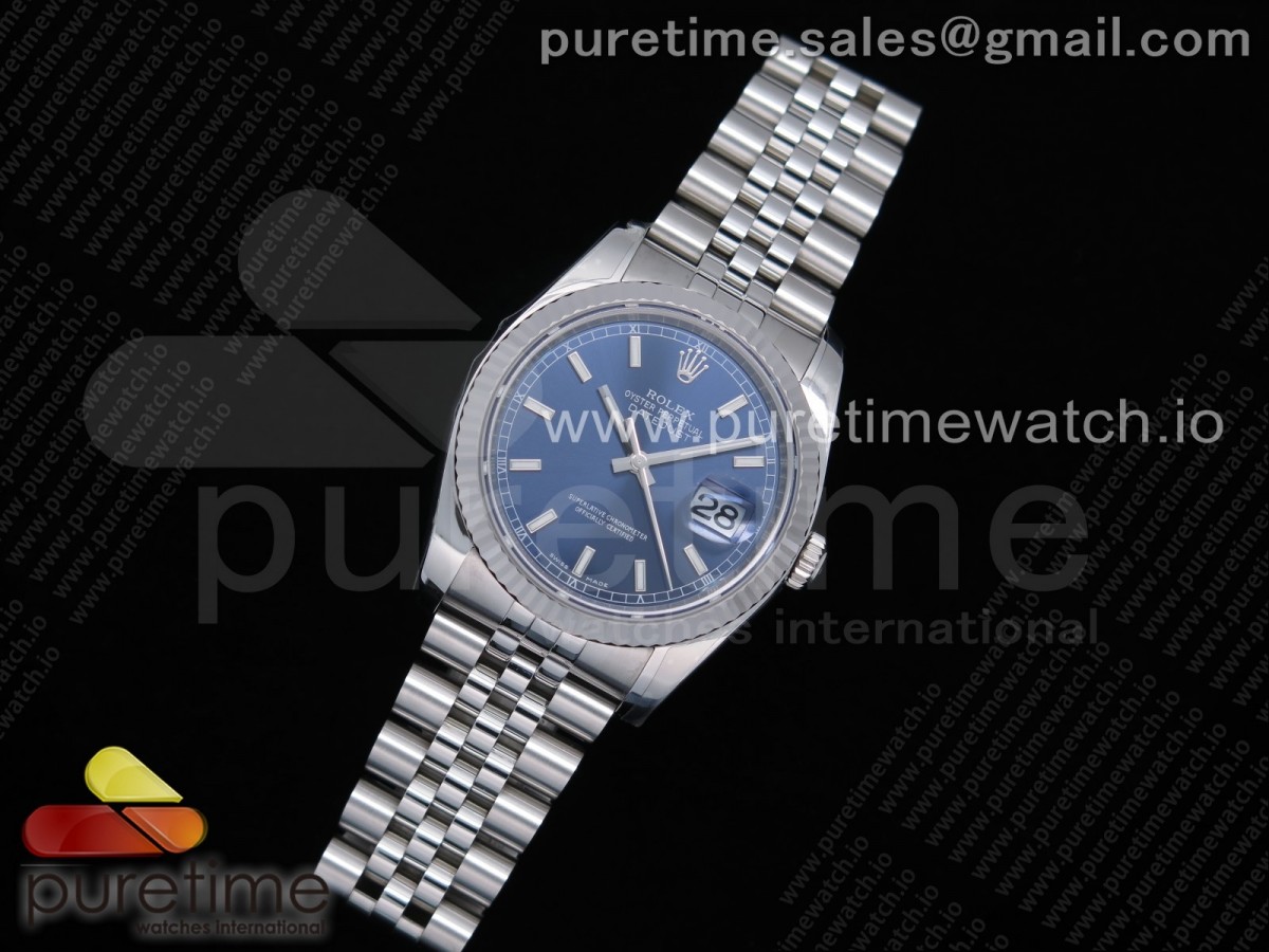 AR공장 롤렉스 데이저스트 V3 36MM 블루 바인덱스 쥬빌레 브슬 / DateJust 36 SS 116234 ARF 11 Best Edition 904L Steel Blue Dial on Jubilee Bracelet SH3135 V3