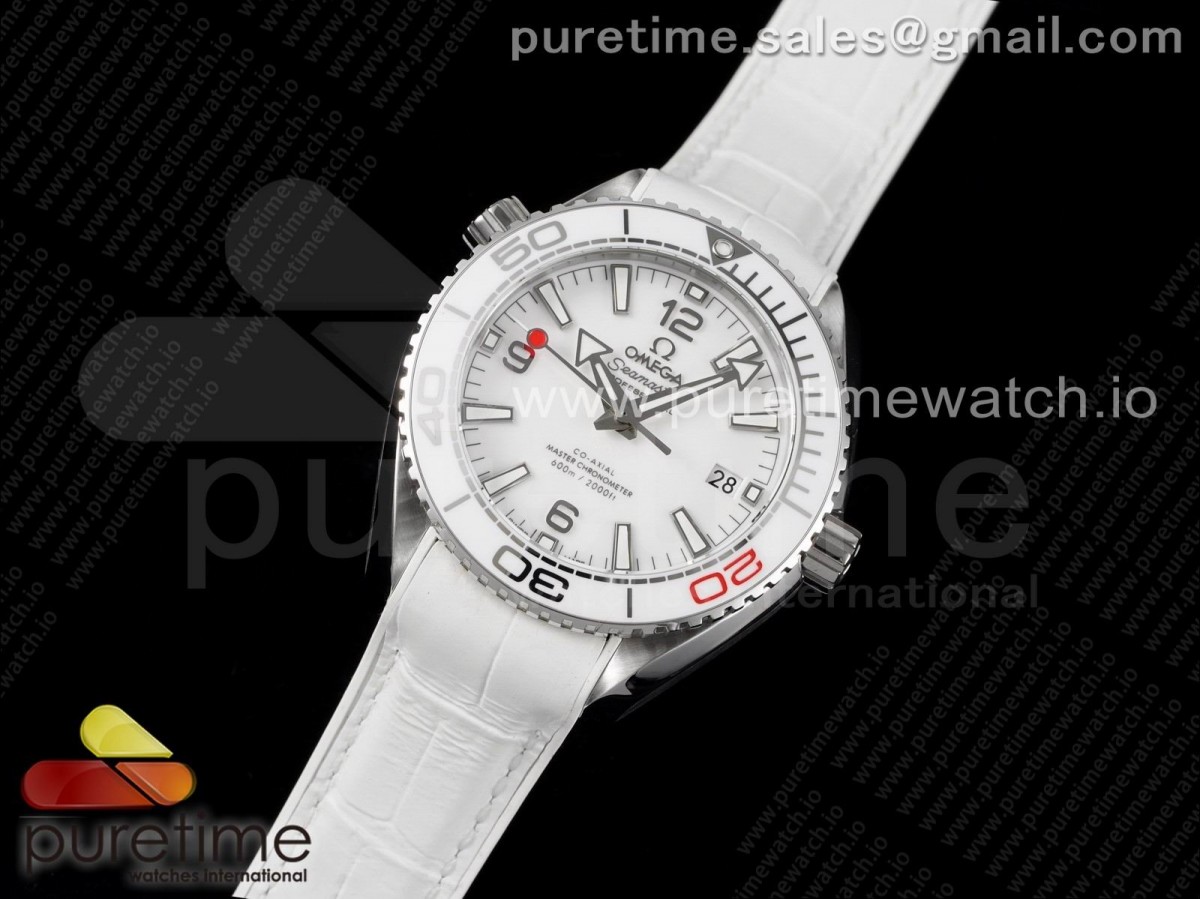 VS공장 오메가 플래닛오션 39.5MM 올림픽 한정판 / Planet Ocean 39.5mm Olympic Games SS VSF 11 Best Edition White Dial on White Rubber Strap A8800