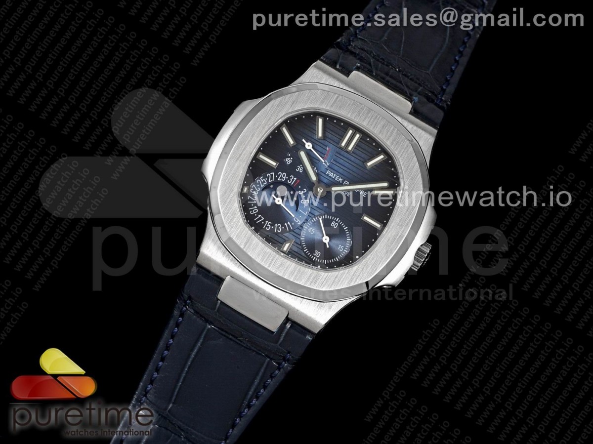 PF공장 파텍필립 노틸러스 5712 블루다이얼 블루가죽 / Nautilus 5712 SS PF Best Edition Blue Dial on Blue Leather Strap A23J