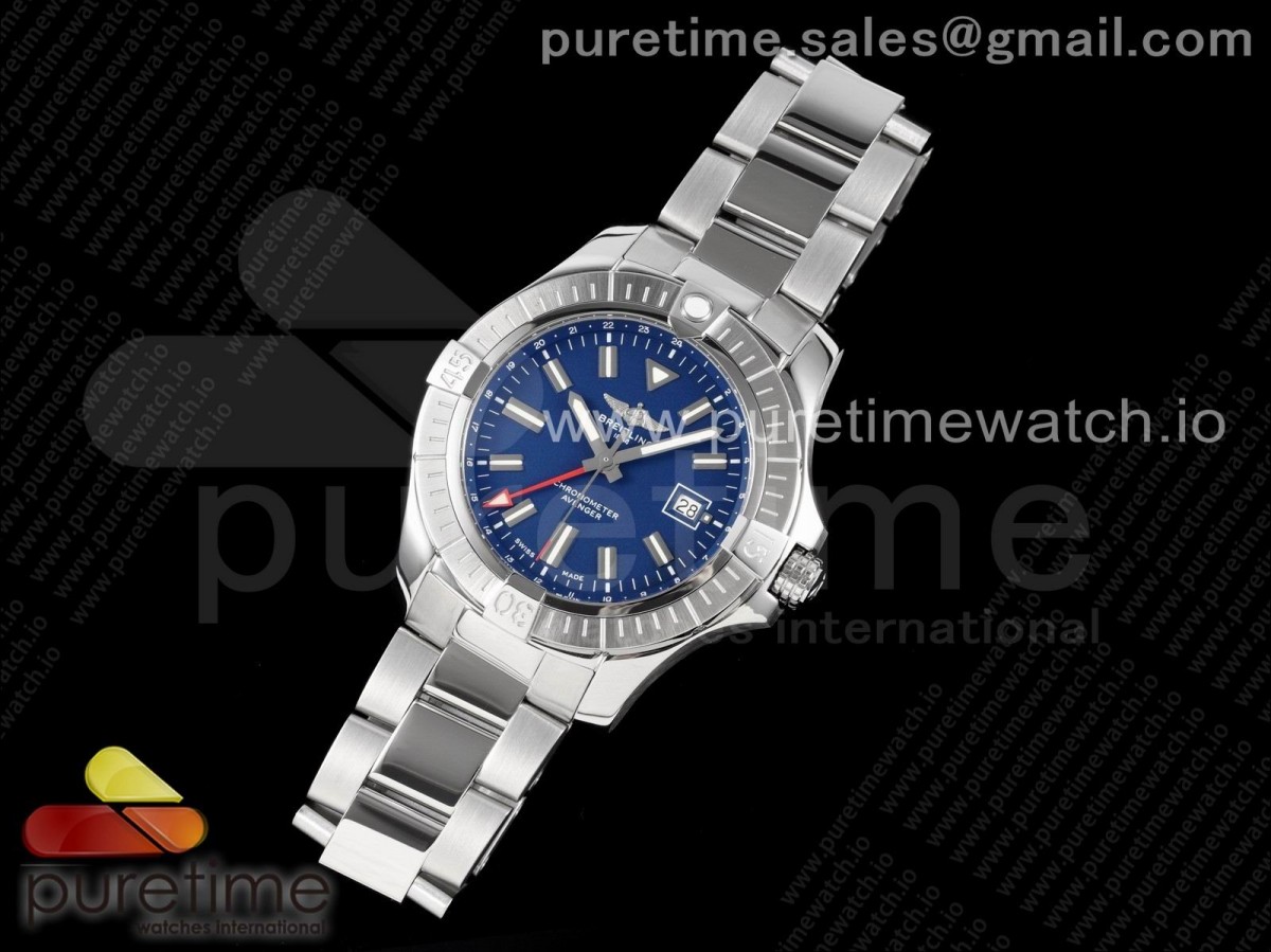 GF공장 브라이틀링 어벤져 GMT 블루다이얼 45MM 브슬 / Avenger GMT 45mm SS GF 11 Best Edition Blue Dial on SS Bracelet A2836
