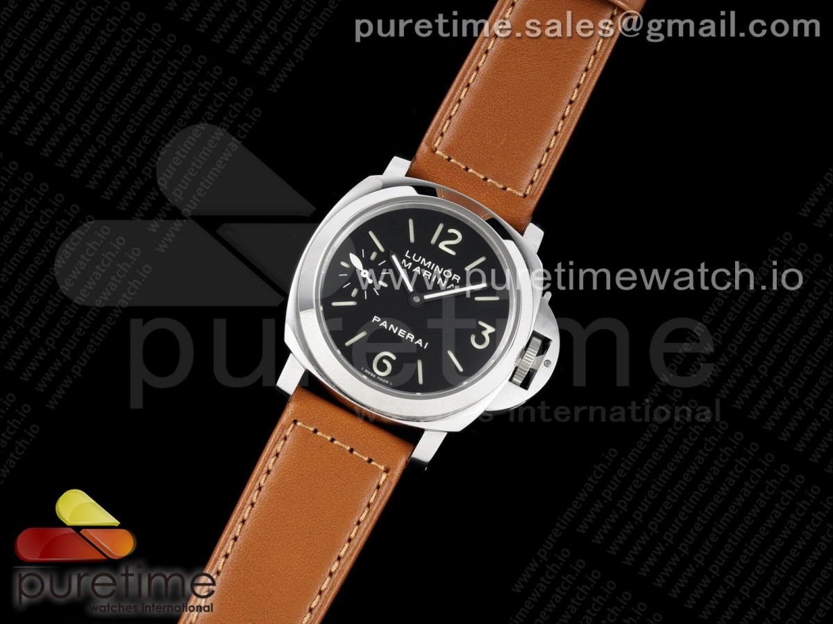 눕공장 V12 파네라이 PAM111 블랙다이얼 가죽스트랩 / PAM111 R Noob 11 Best Edition on Brown Leather Strap A6497 with Y-Incabloc V12