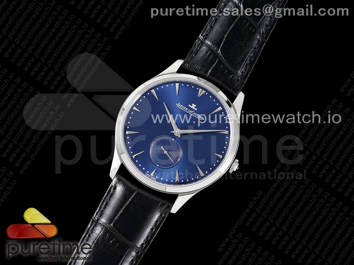 ZF공장 예거 르클트르 마스터 울트라 씬 스몰 세컨즈 블루다이얼 가죽 / Master Ultra Thin Small Second SS ZF 11 Best Edition Blue Dial on Black Leather Strap A896
