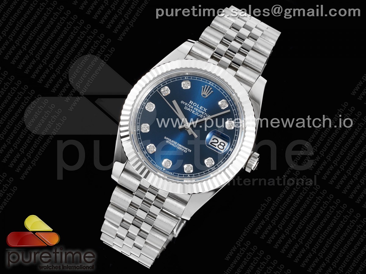 AR공장 V3 롤렉스 데이저스트 41MM 브슬 블루텐포인트 쥬빌레 904L 2824 / New DateJust 41 126334 ARF 1:1 Best Edition 904L Steel Blue Diamonds Dial on Jubilee Bracelet A2824