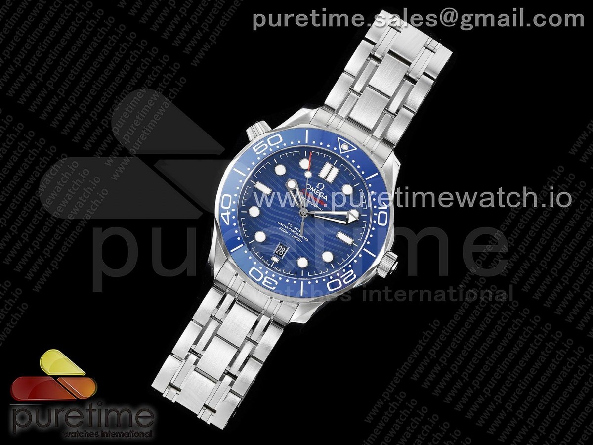 OR공장 오메가 씨마스터 다이버 300 블루다이얼 브슬 / Seamaster Diver 300M ORF 1:1 Best Edition Blue Ceramic Blue Dial on SS Bracelet A8800