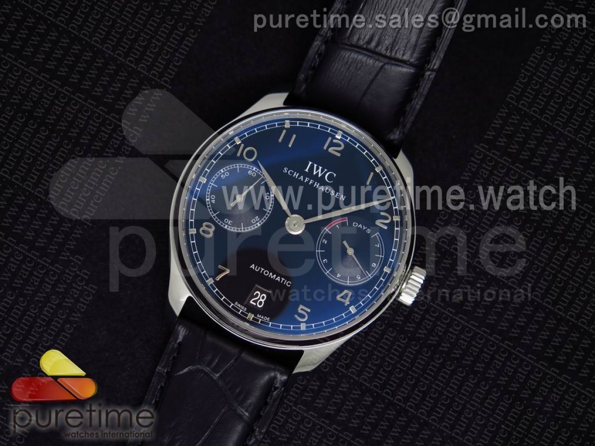 ZF공장 IWC 포르투기즈 부엉이 Portuguese Real PR IW500109 ZF 11 Best Edition Black Dial on Black Leather Strap A52010