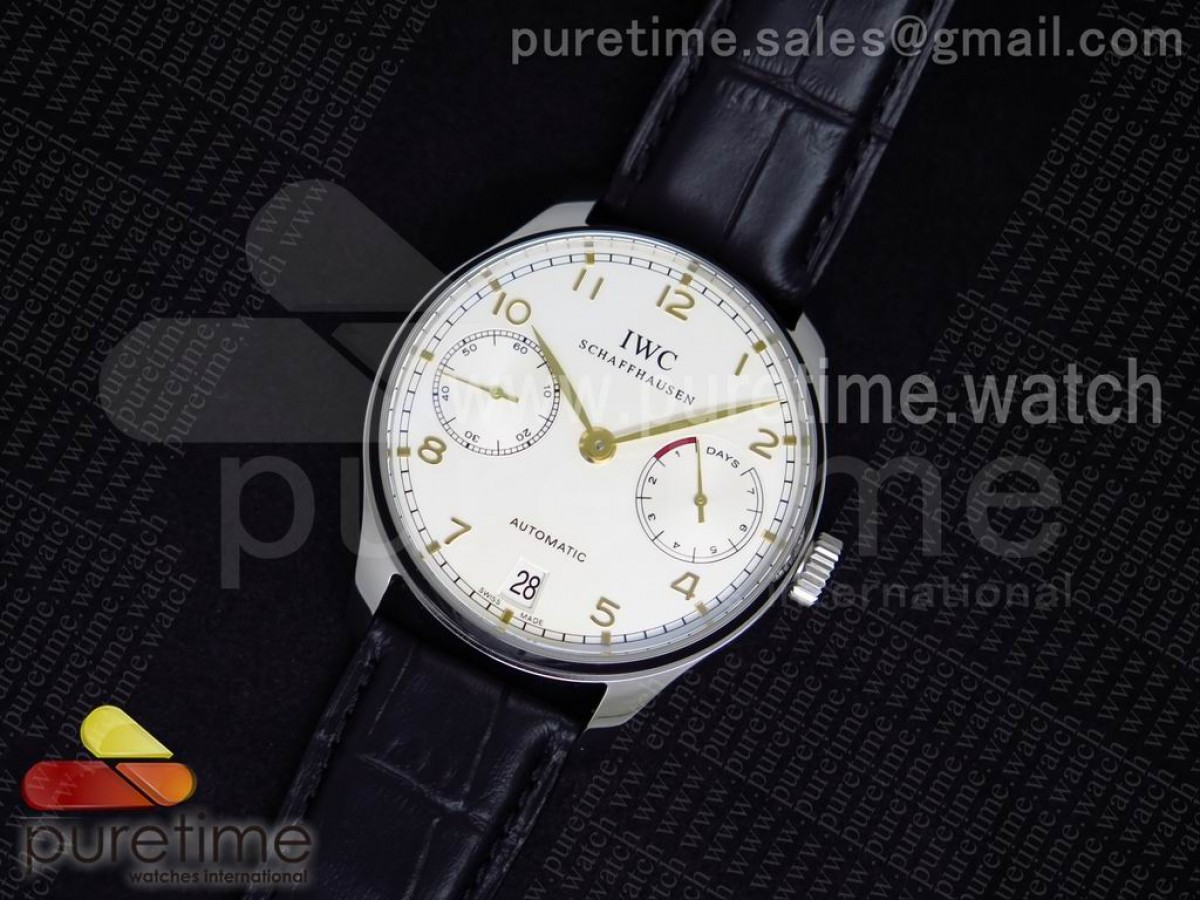 ZF공장 IWC 포르투기즈 부엉이 Portuguese Real PR IW500114 ZF 11 Best Edition White Dial on Black Leather Strap A52010 V2