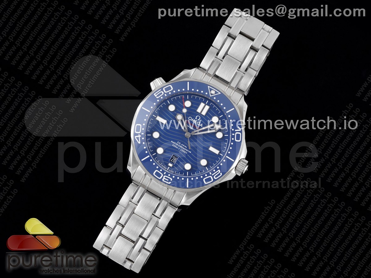 ZF공장 오메가 시마스터 300M 블루Seamaster Diver 300M ZF 11 Best Edition Blue Ceramic Blue Dial on SS Bracelet A8800