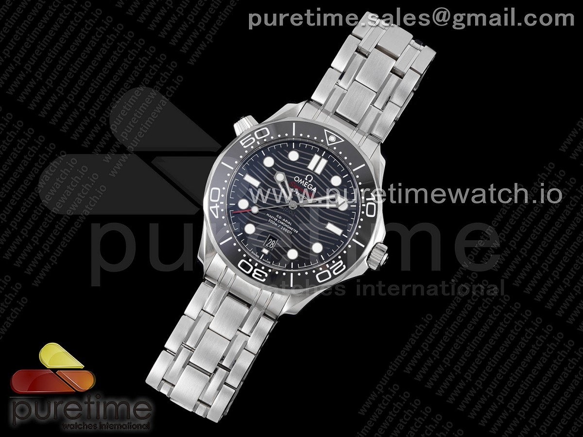 ZF공장 오메가 시마스터 300M 블랙 Seamaster Diver 300M ZF 11 Best Edition Black Ceramic Black Dial on SS Bracelet A8800