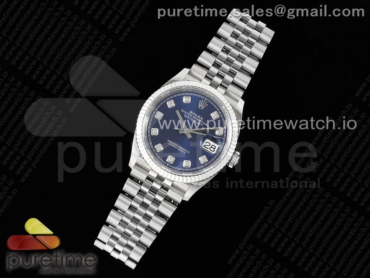 VS공장 롤렉스 데이저스트 36MM 블루텐포/DateJust 36 SS 116234 VSF 11 Best Edition 904L Steel Blue Diamonds Dial on Jubilee Bracelet 