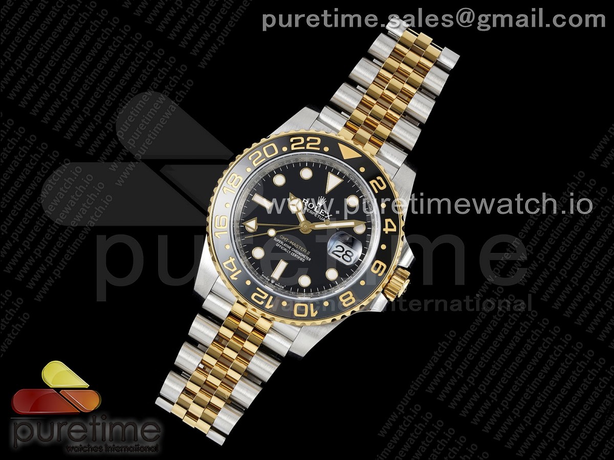 AR공장 롤렉스 GMT마스터2 콤비 쥬빌레 GMT Master II 126713 GRNR ARF Best Edition Black Dial on SSYG Jubilee Bracelet VR3285 CHS